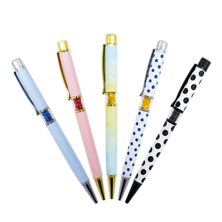 Роскошный подарок, рекламная акция, индивидуальная печать логотипа, милая металлическая шариковая ручка с кристаллами и стразами