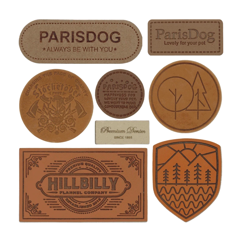 Personalized Sew-On Branding Labels For Handknit Crochet Clothing Crochet Customizable Vegan Leather Tags For Suede Labels