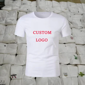 wholesale unisex 100% cotton plain t shirt custom logo green pink white black tshirt for men women boys girls blank t-shirts