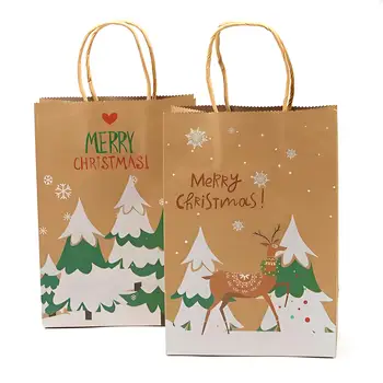 Customized BNPackaging  kraft paper bag handle paper bag recyclable use