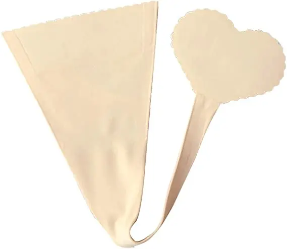 2 Reusable Adhesive Thong Black Beige Strapless Thong C String Underwear Sticky, Black Nude, One Size