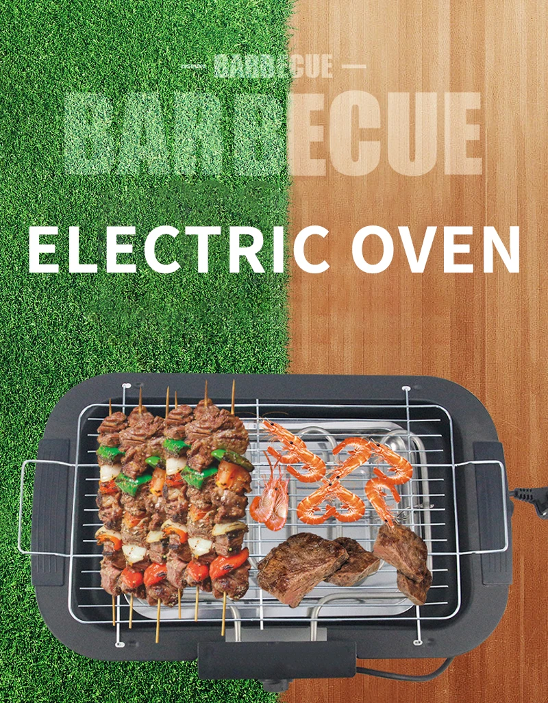 Household Mini Grill Machine Smokeless Barbecue Electric Bbq Grill