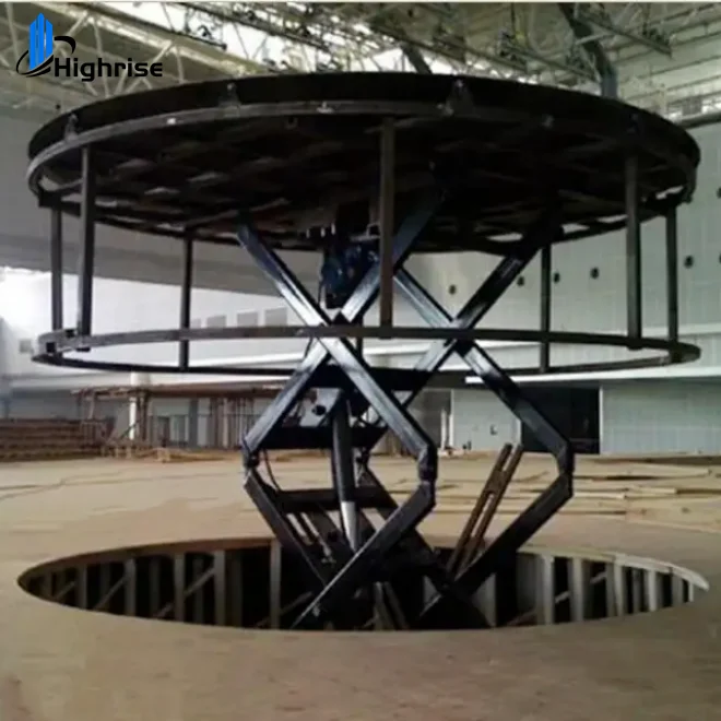 Performance Exhibition Human Rotating Platform Hydraulic Lifting Stage Scissor Lift Concert Stage