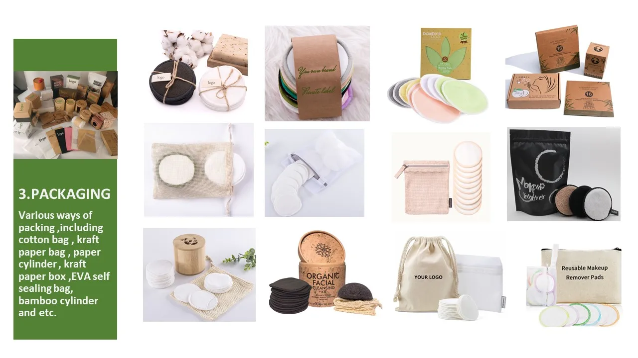 cotton rounds with a drawstring laundry bag reusable face pads