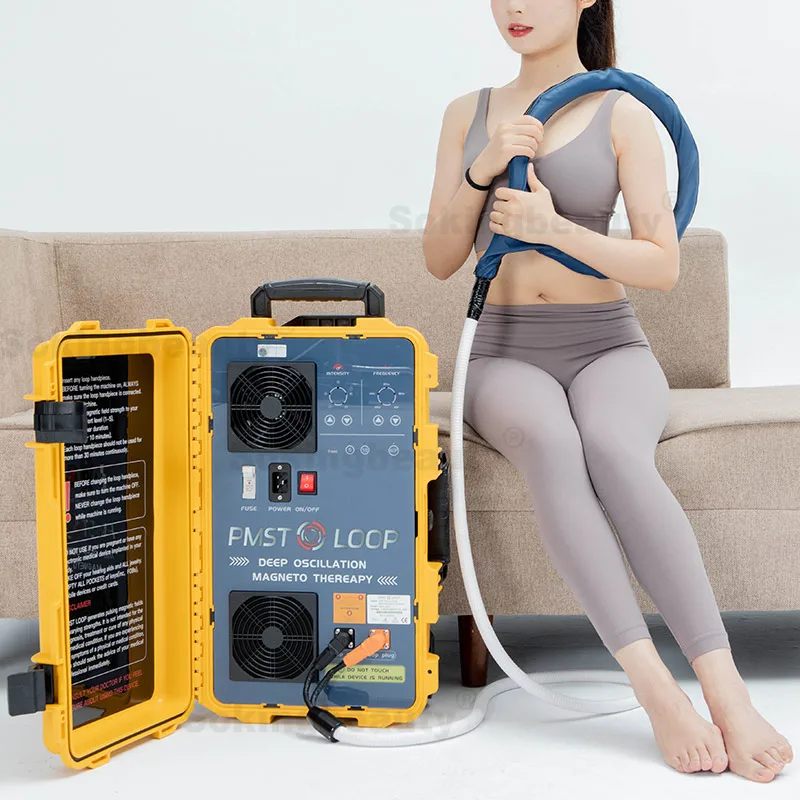 Pulsed Electromagnetic Fields Therapy Device PEMF Physiotherapy Machines PMST LOOP Include Butterfly Loop 6000GS