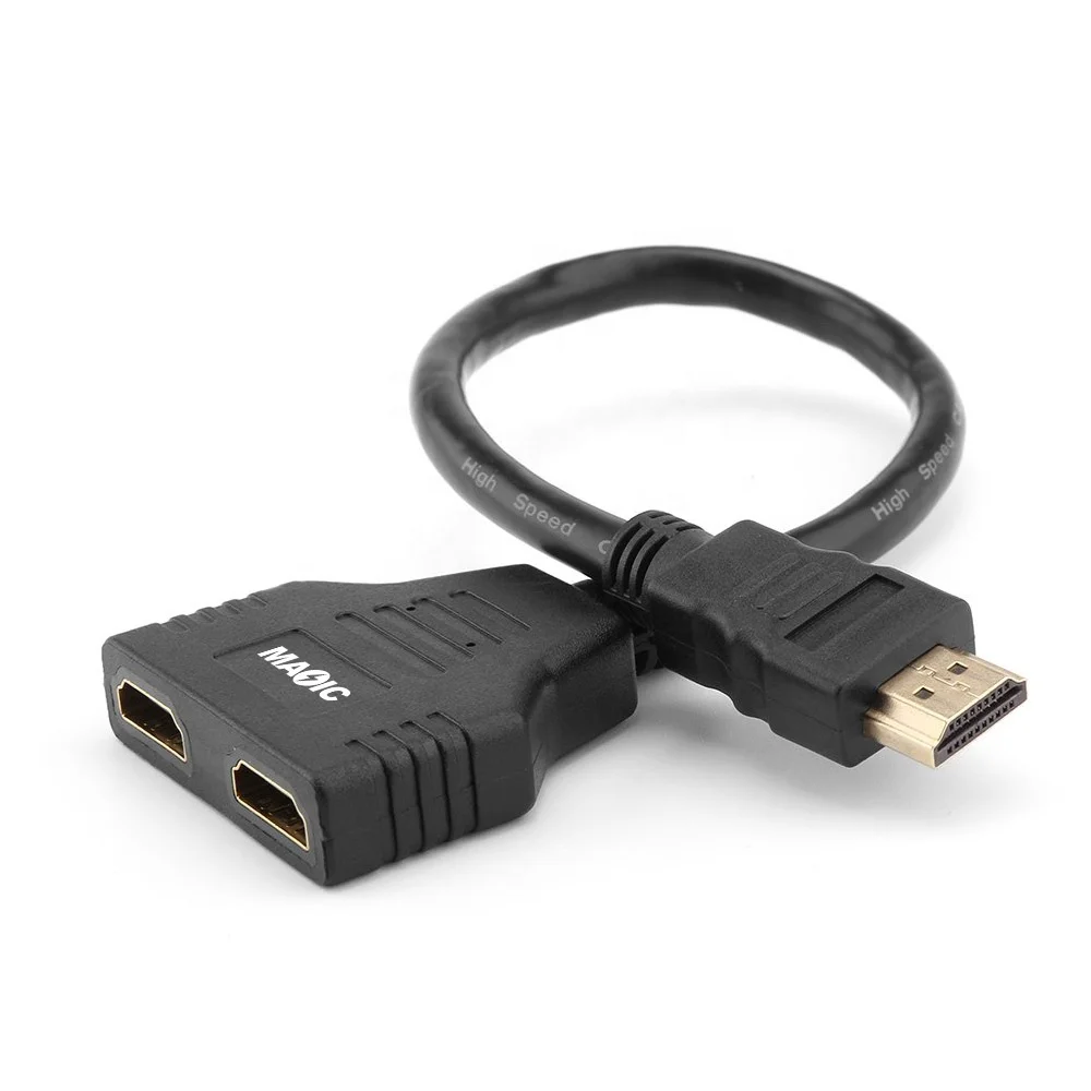 
Разветвитель Hdmi-кабеля, распределитель HDMI штекер-двойной гнездо от 1 до 2 каналов, разветвитель hdmi-кабеля, аудио-и видеокабели 