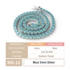 Cadena de 5 mm + moissanita azul