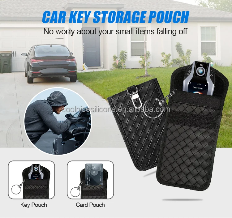 2023 New Trend Faraday Car Key Signals Blocker Case Credit Card Holder
