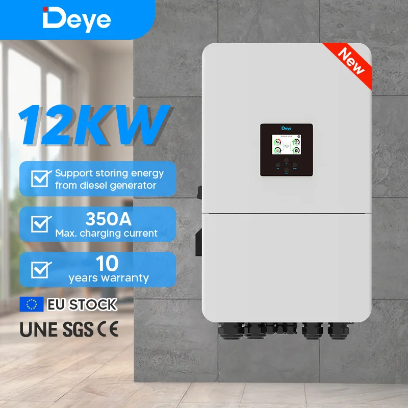 New Model EU Version Hybrid Inverter 6kw 8KW 10KW 12KW 15kw 20kw Deye SUN-3/4/5/6/8/10/12K-SG05LP3-EU-SM2 3 Phase for Home