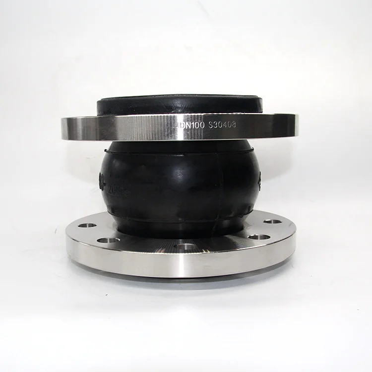 Jiufu China Supply Flexible Bellow Anti-vibration Stainless Steel Flange Single Ball  Rubber Joint Epdm Rubber Flexible Joint