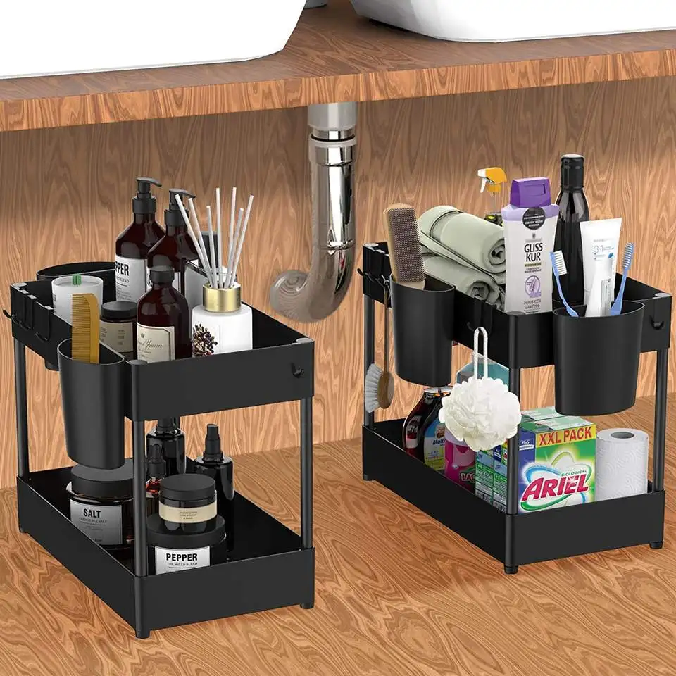 Under Sink Organizers And Storage,2 Tier Bathroom Organizer Rack With
