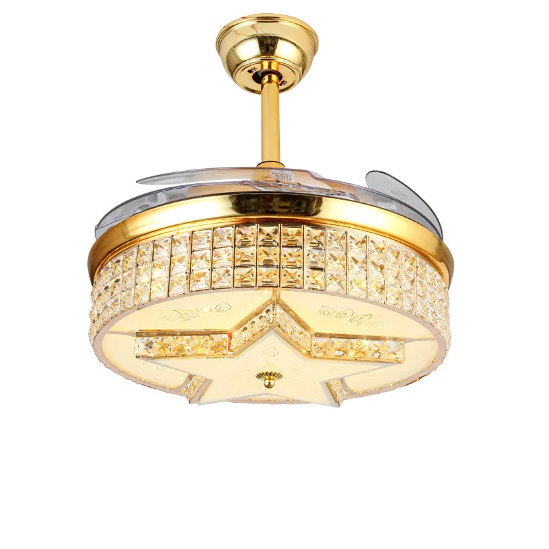 Fancy led ceiling fan with light  led fan lamp crystal fan light with remote