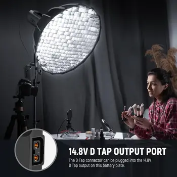 NEEWER V Mount Battery Plate with Super Clamp Mount Pole Holder and D Tap to DC Cable for Continuous Video Lighting Power Supply product image