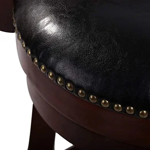 Top Rated  Wood Leather Bar Counter Stools With Back