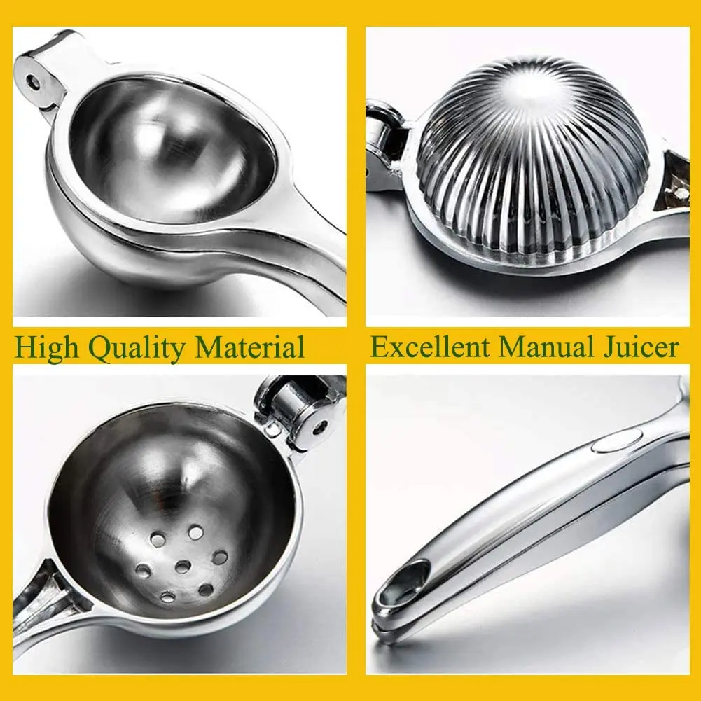 Handheld Fruit Citrus Juicer Stainless Steel Lemon and Lime Squeezer Manual Press Juicers