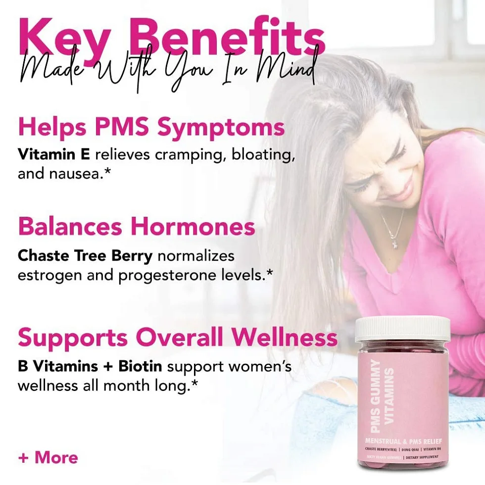 Pms Gummies Vitamins To Balance Hormone Mood Support And Relieve Pms