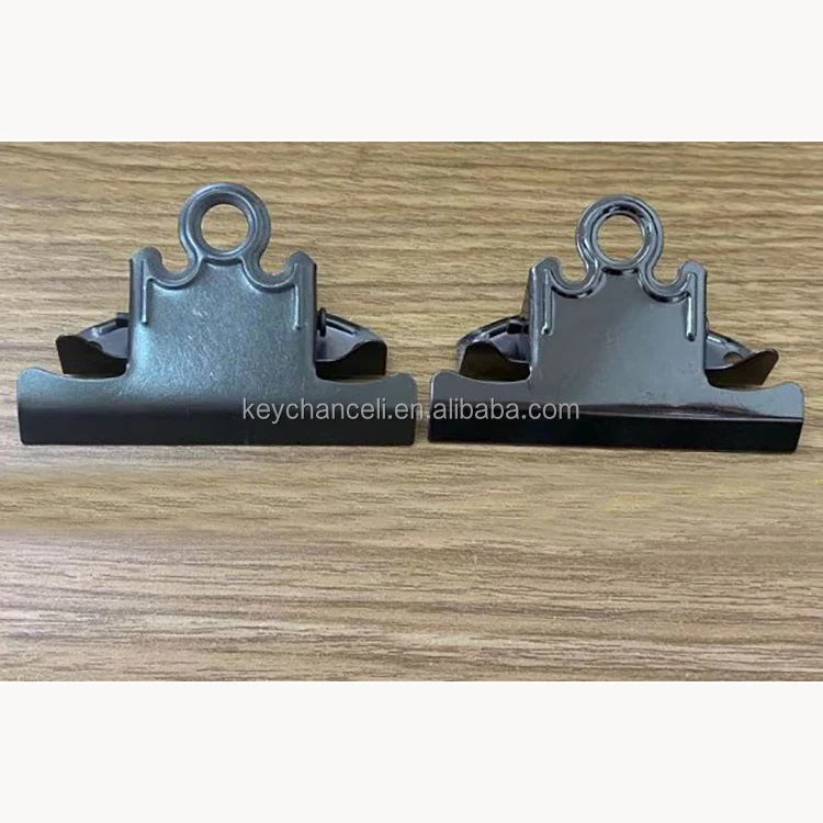 78mm Popular Black Nickel & Matte Metal Clipboard Clip for Restaurant Menu Wooden Board