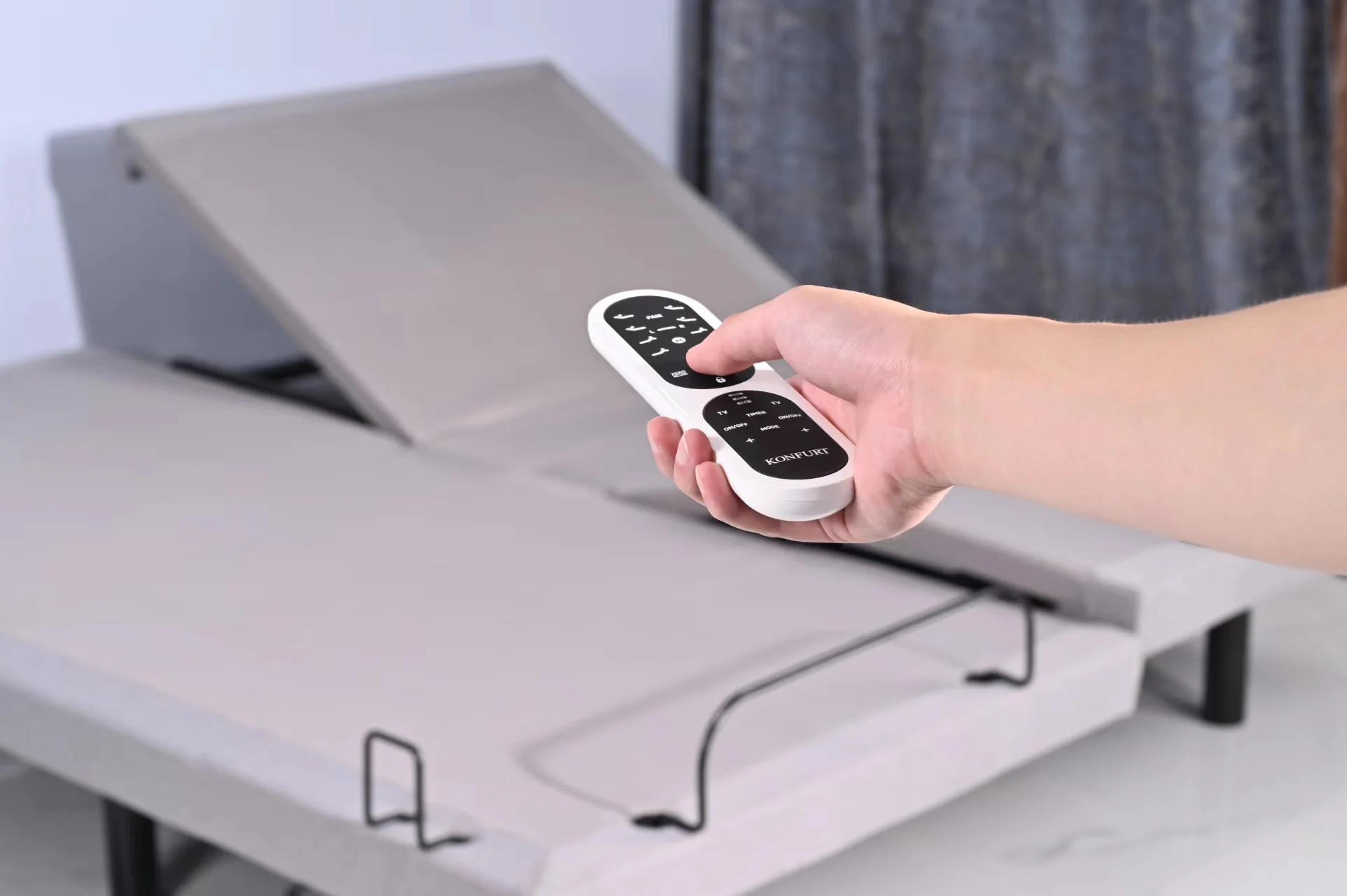 Upper Flex Dual Head And Foot Movement Split King Multifunctional Electric Adjustable Bed Frame