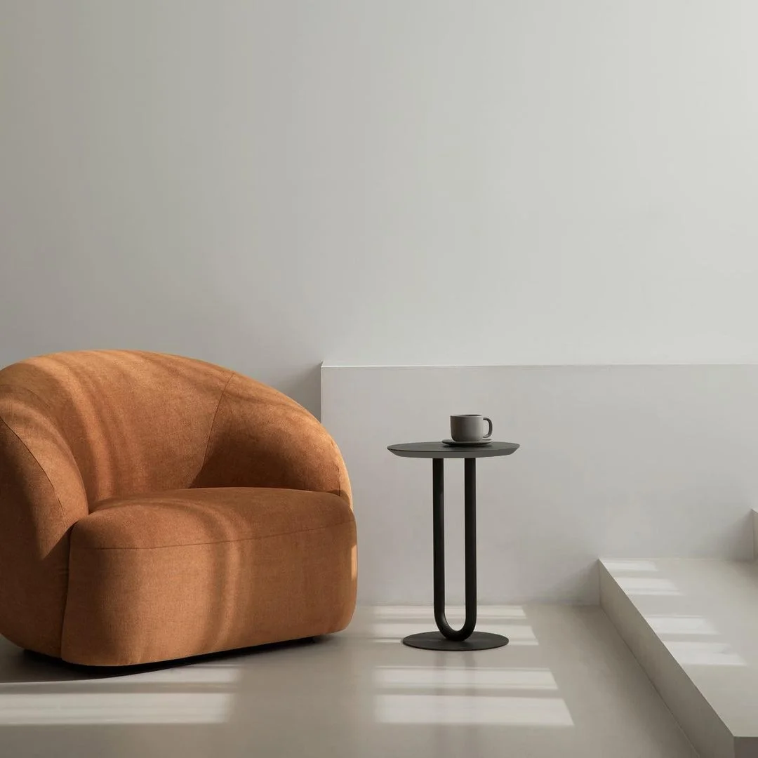Kinno Korean-style Modern Simple Round Coffee Table Balcony Cafe