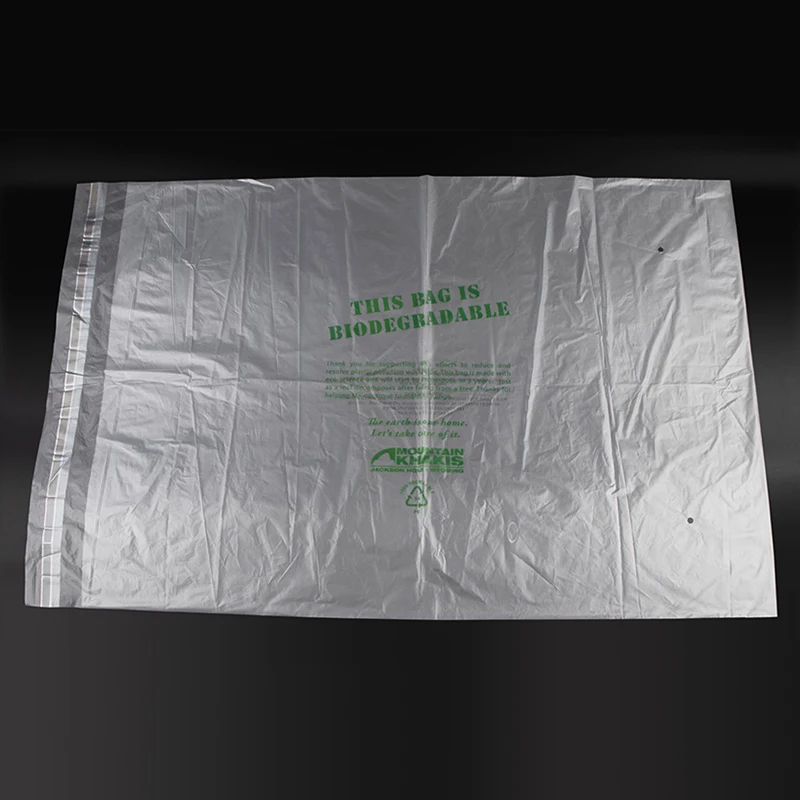 Customized Compostable Biodegradable Plastic Garment Packing Self