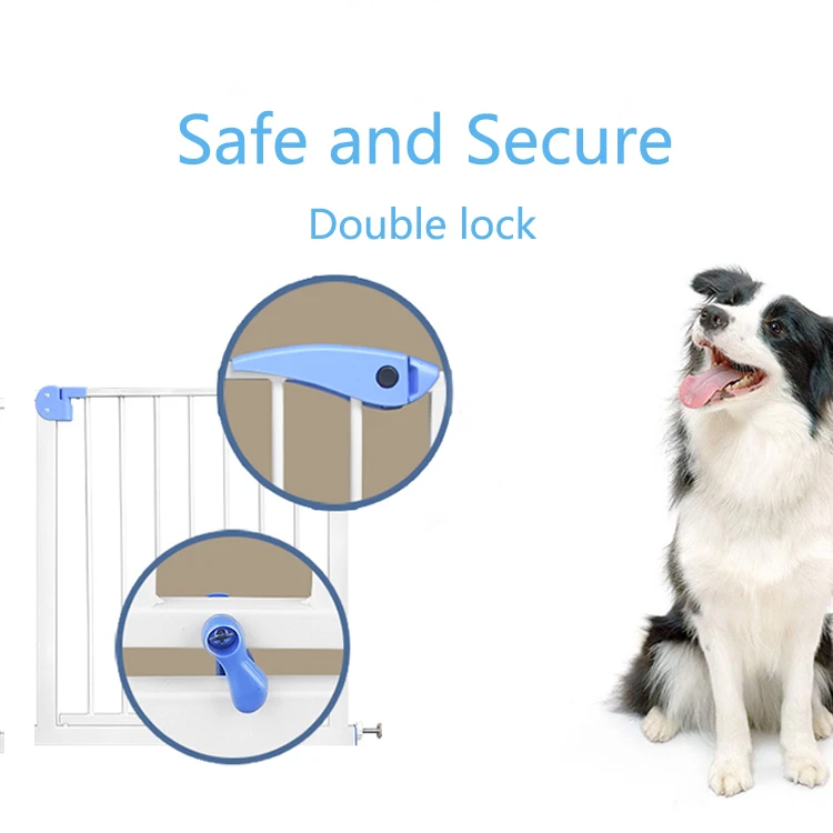 Auto Door Lock Function White for Gate Way 75cm to 82cm with Safety Baby Gate