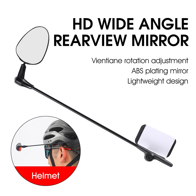 Lightweight 360 Degree Bicycle Helmet Mirror - Durable Rear View Bike Mirror for Mountain & Road Bicycles, Black ABS Design Lightweight 360 Degree Bicycle Helmet Mirror - Durable Rear View Bike Mirror for Mountain & Road Bicycles, Black ABS Design