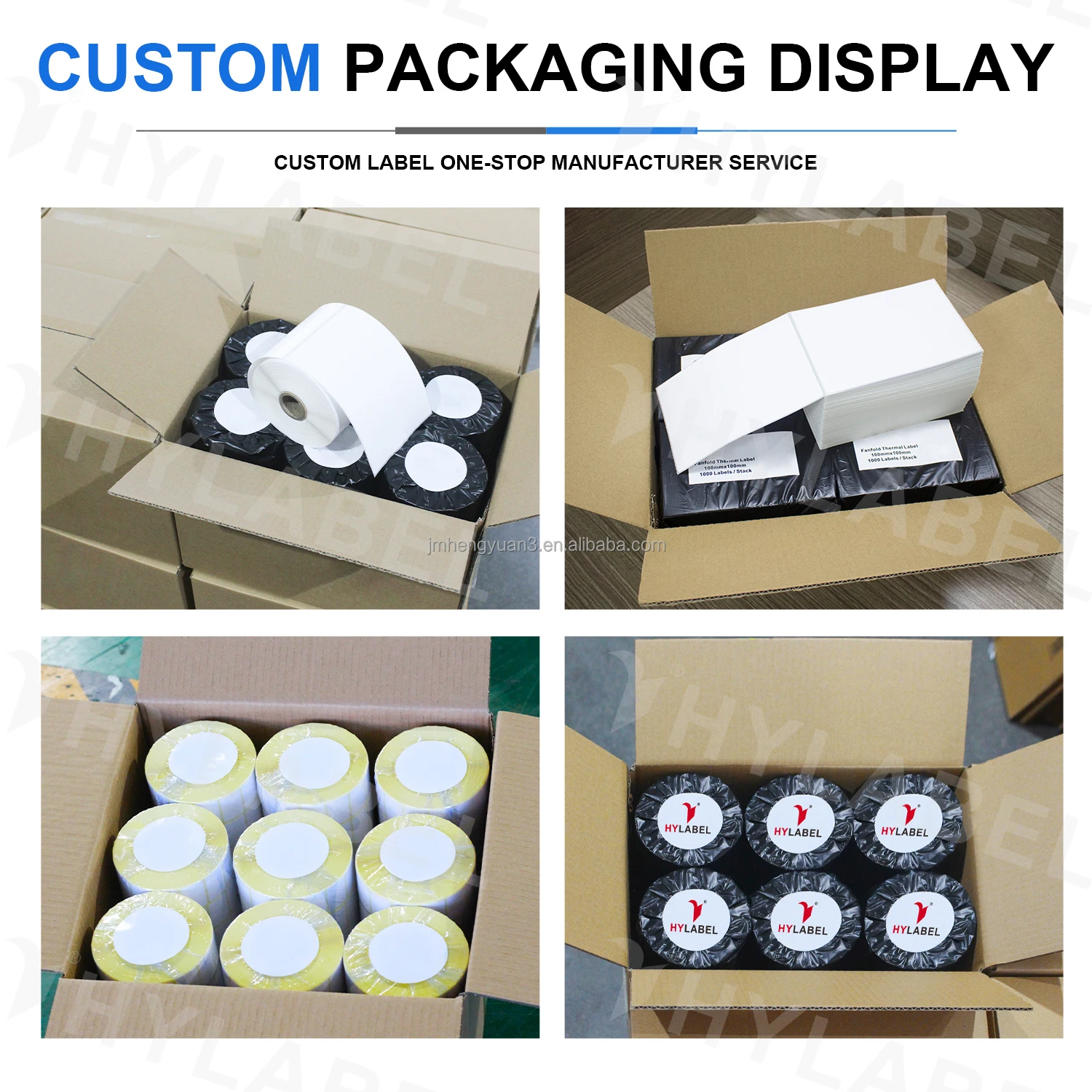 Adhesive Paper Custom Stickers Roll Direct Thermal 4x6 Labels 100x150 Shipping Labels Printer Barcode Labels Roll