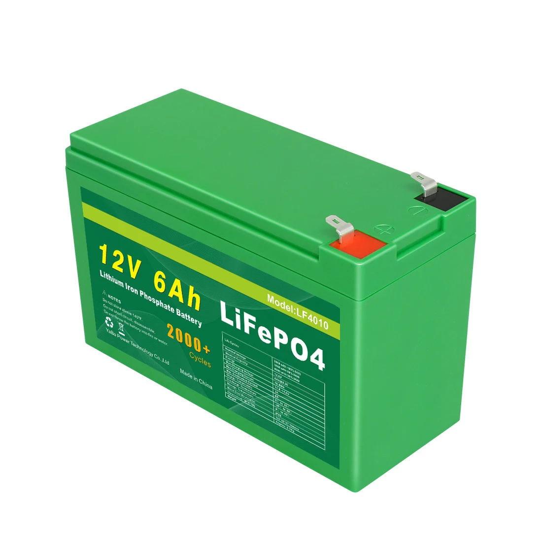 Three Day Production Time Lifepo4 Rechargeable Solar Battery Pack 12V 6Ah