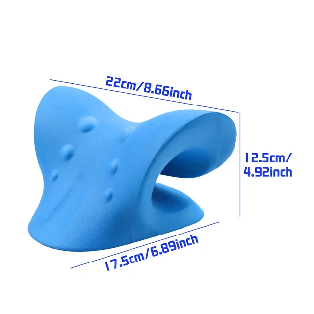 Neck Shoulder Relaxer Pain Ease Cervical Traction Device Neck Massage Pillow Cushion Neck Stretcher Muscle Relax Relaxation