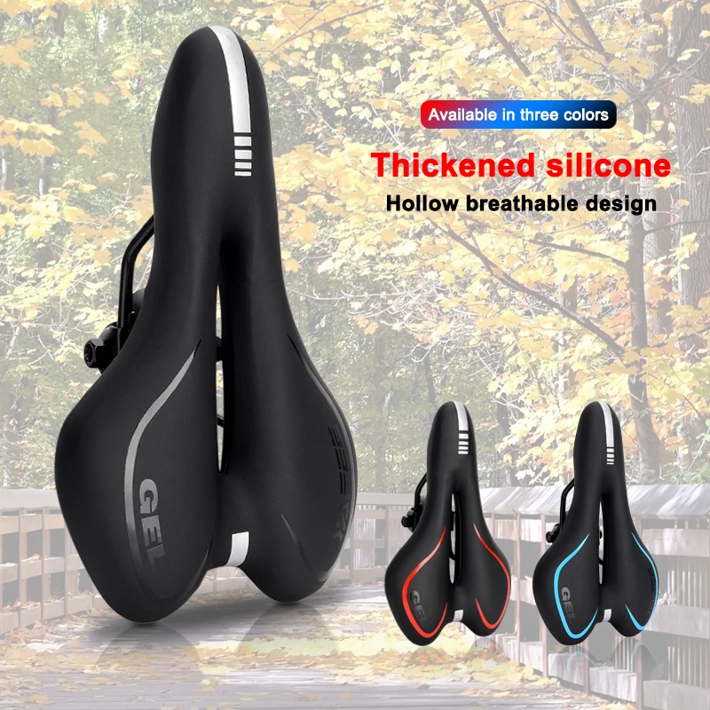 Bike Leather Saddle Professional Road Mountain MTB Gel Bicycle Seat Saddle