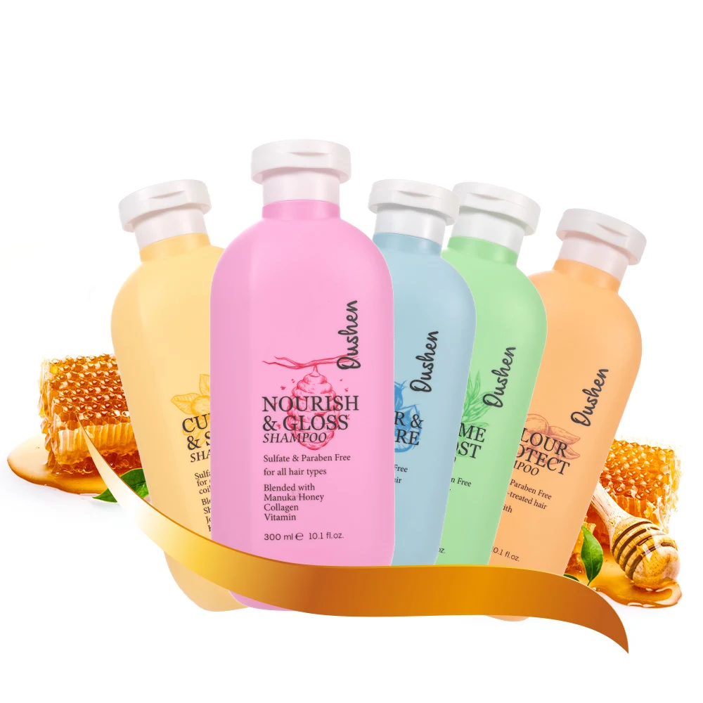 Oushen Natural Collagen Smoothing Detangle Nourish Gloss Shampoo and Conditioner Set