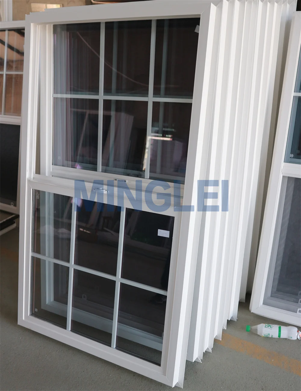 USA pvc windows double glazed single hung vinyl windows vertical sliding windows factory