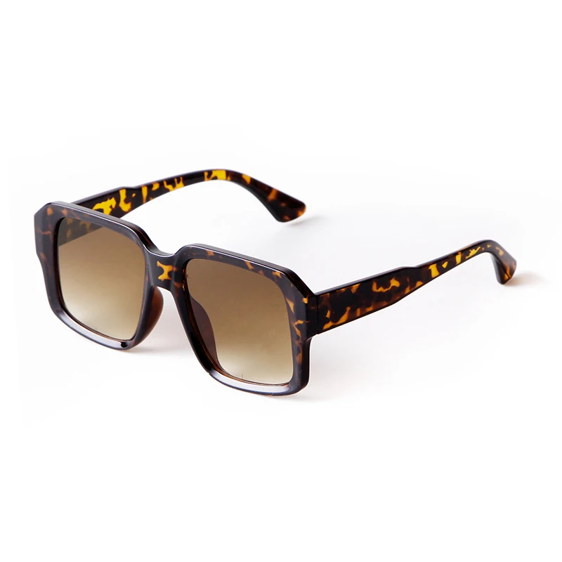 Large Frame Oversized Sunglasses - Tea Leopard FashionMio Sunglasses Women main image 4