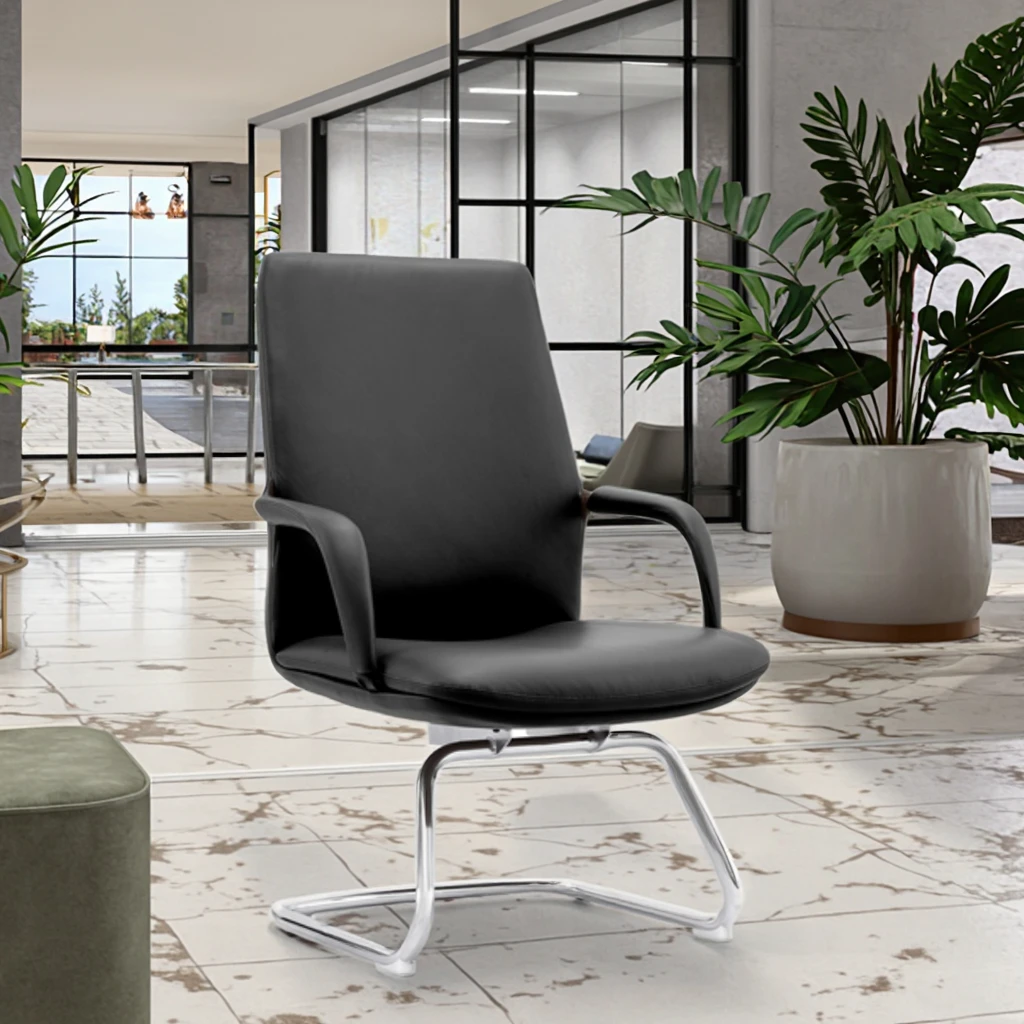 Industrial Iron Frame Executive Office Chair with Removable Cushion Pad Adjustable Height Modern Design for Hotel Reception Use 2