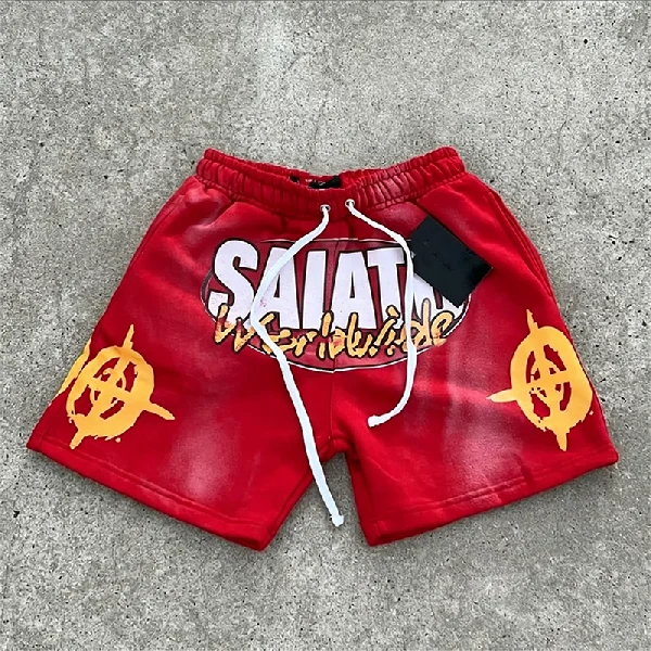 Men's Denim Shorts High Quality Vintage Casual Regular Fit 100% Cotton High Street Vintage Wash American Streetwear Y2k gallery 3