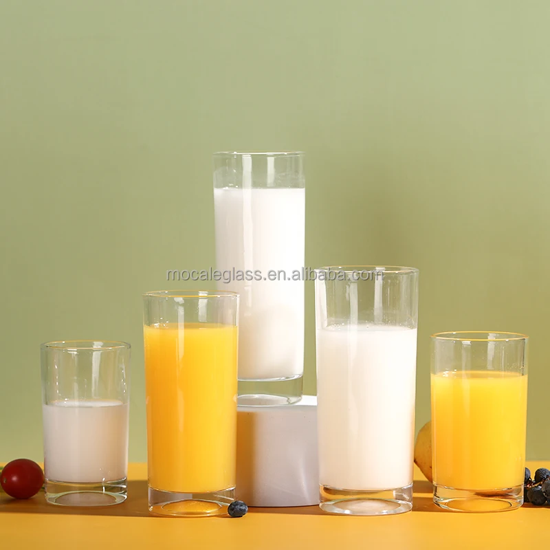 Lead Free Crystal Highball Glass Milk Drinking Glass For Juice