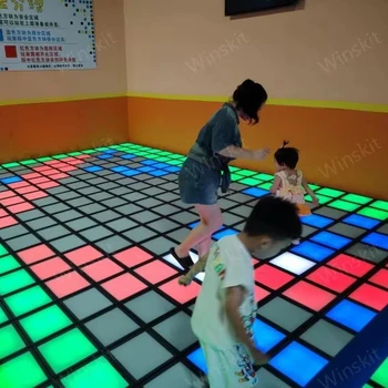 2024fun game active Led game rooms dance floor tiles Interactive LED children's interactive wall games