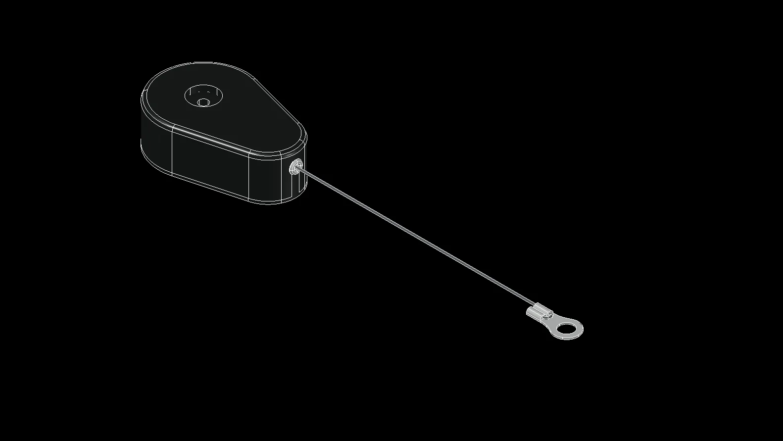 RW1001 Retractable Security Tether Wire Cord Anti Theft Retractor With R  Terminal Inner Hole 5MM