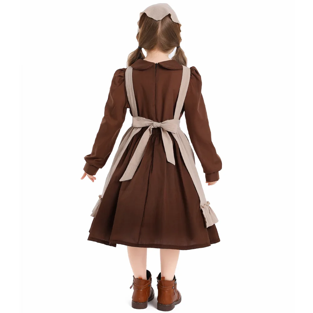 Hot Sale French Maid Halloween Costume Apron Dress Set for Girls - Perfect  for Stage Performance & Festive Celebrations