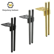 Black and Gold Furniture Metal Legs Custom-made Iron Metal Furniture Legs Modern Sofa Legs
