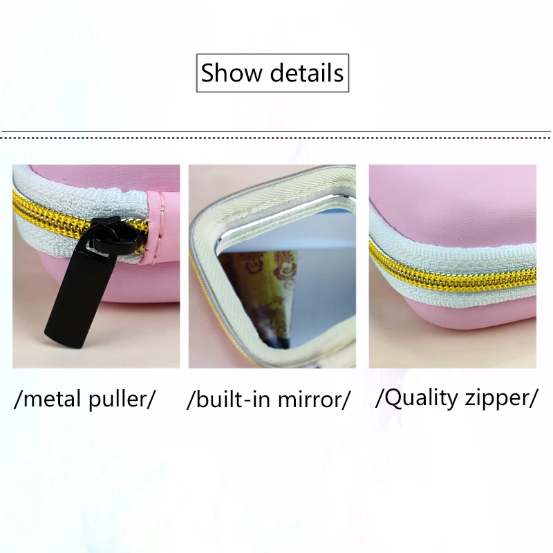 High Quality Mini Vanity Kits Fashion Colorful Makeup Pouch Portable Mirror Cosmetic Bag factory