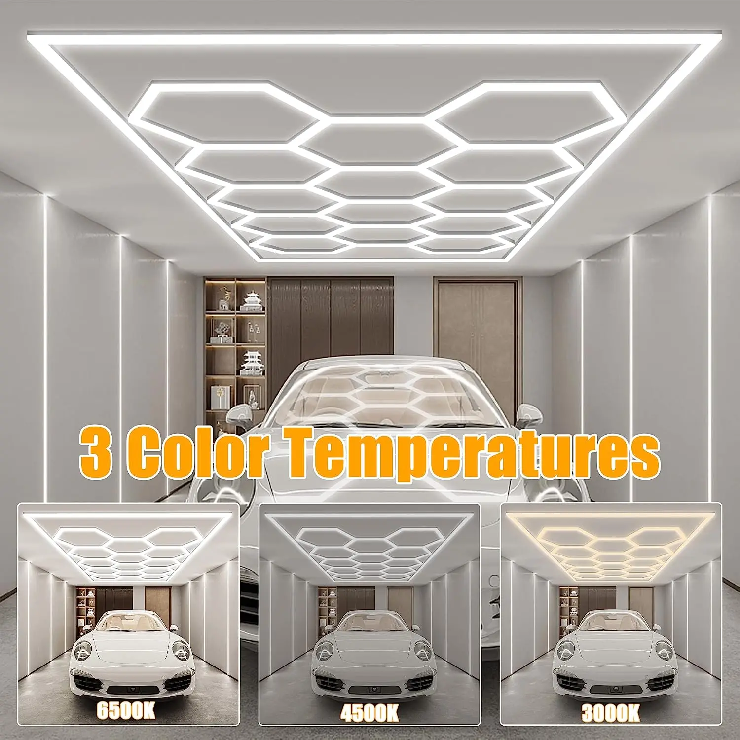ETOP Professional Hexagon Easy Installation Customized Hexagon Led Light for Showroom Led Workshop Light Car Detailing Lights
