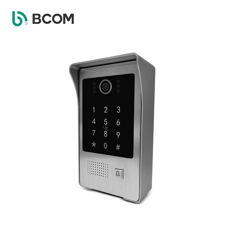 Bcom CAT5 Cable Digital IP Poe Smart Doorbell Intercom Kit Citofono Wifi Tuya Touch Screen 7 Inch Audio Video Intercom System