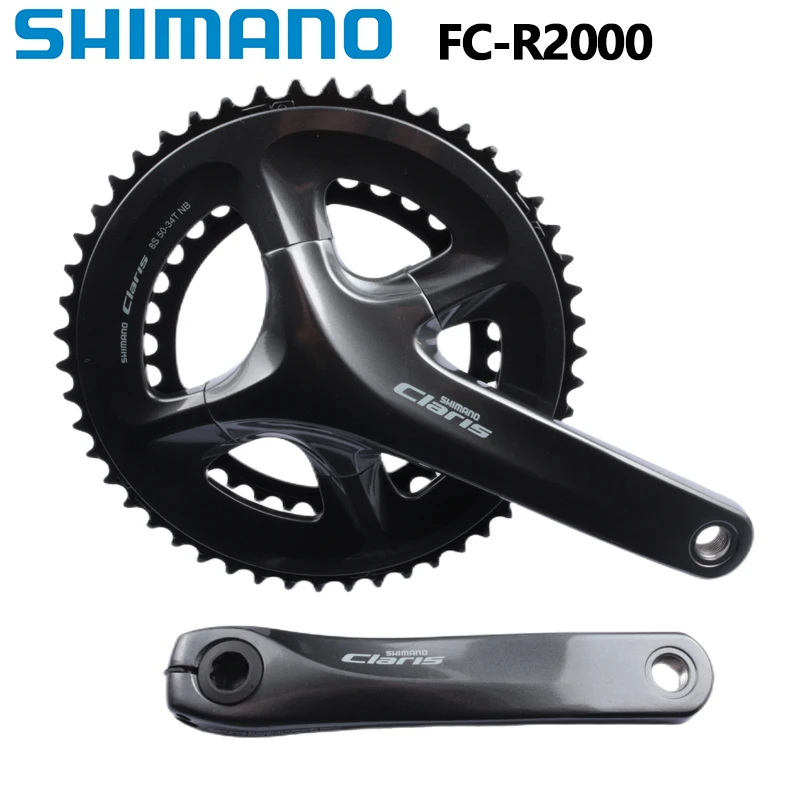 Shimano Claris FC R20002x8スピードクランクロードバイク自転車クランクセット170mm 175mm 50 34T  165mmRS200クランクセット8Sロードサイクリング用