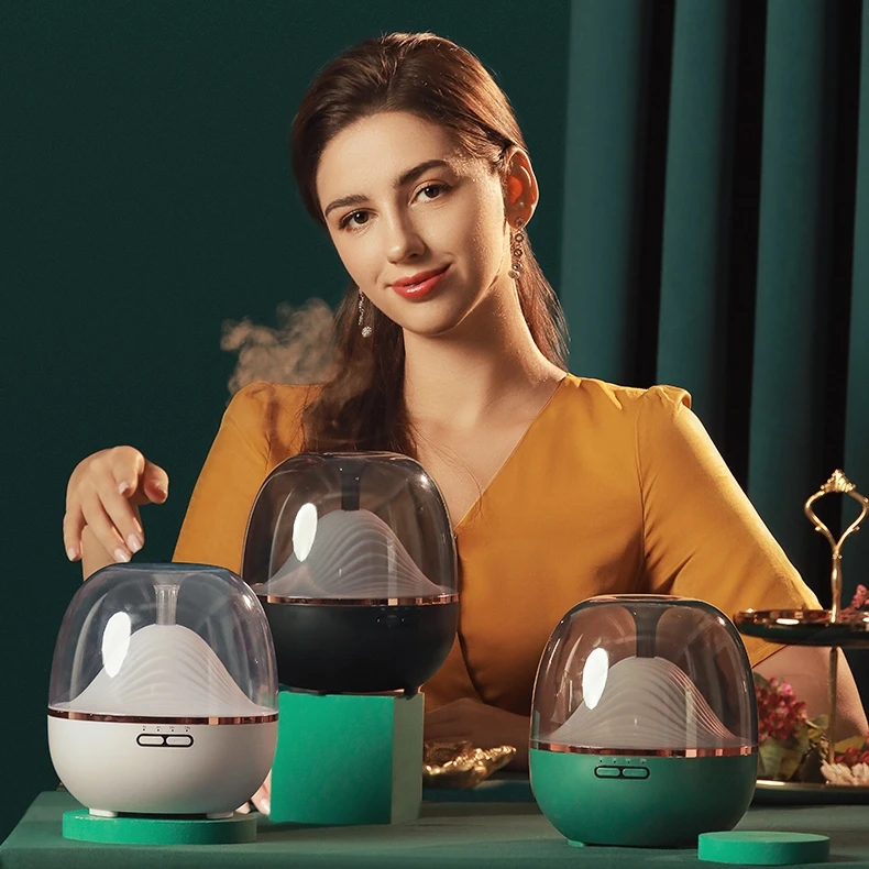 Remote Control Mountain View Diffuser 600ml Mountain Ultrasonic Smart Fragrance Essential Oil Aroma Diffuser