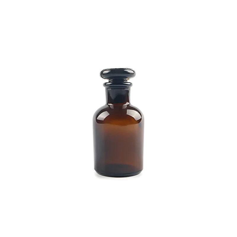 Laboratory Small Mouth Amber Glass Reagent Bottles 30ml-1000ml with ...