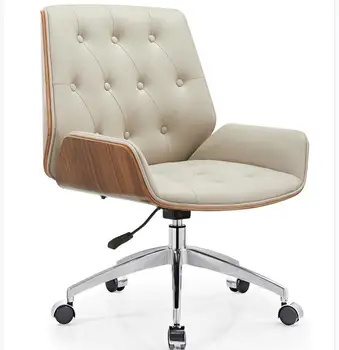 Office Furniture White Middle back  gas lifting  Luxury office boss  swivel chair  leather ergonomic ceo executive office chair