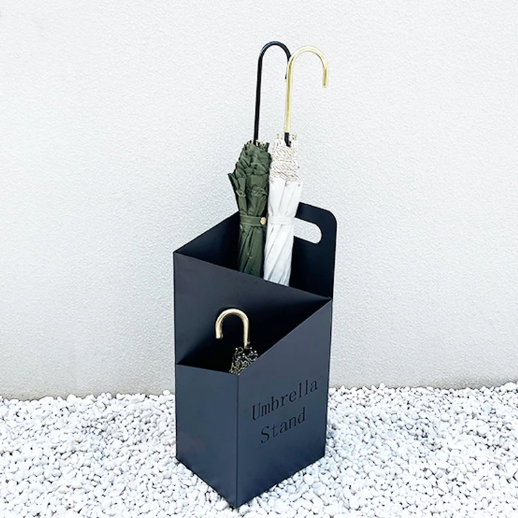 JHMech Metal Umbrella Stand Minimalism Zigzag Umbrella Storage Rack