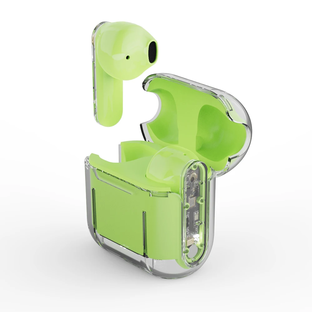 Retail Package NO MOQ New Punk Design Transparent TWS Earbuds for Iphone 16 Pro Max