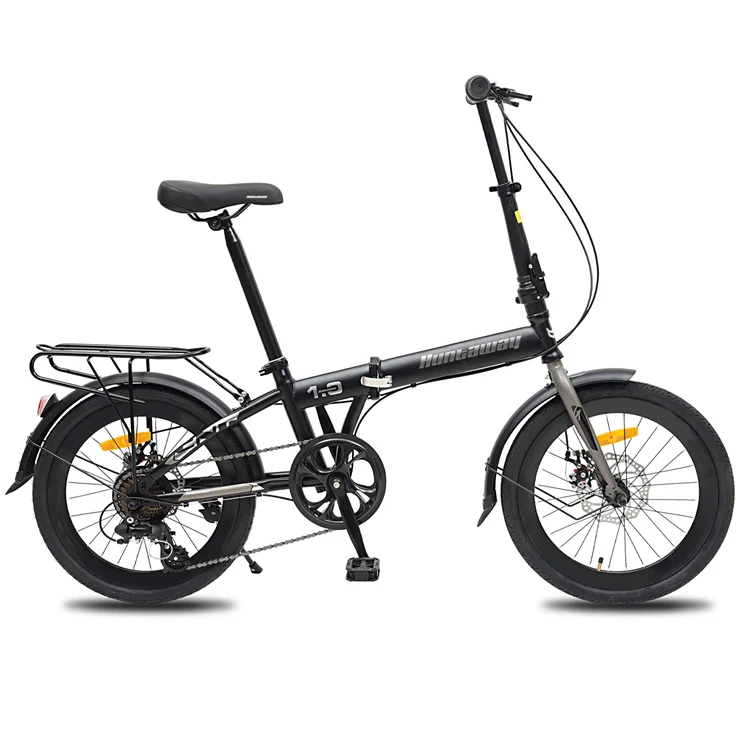 JOYKIE Cheap Affordable 7 Speed Hybrid 20 Inch Folding Bike Bicycle for Adults Ladies Men